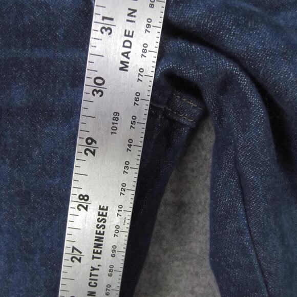 Wrangler Jeans Mens 33x32 Blue Cowboy Cut Slim Fit High Rise 936DEN Raw Hem - Picture 3 of 7